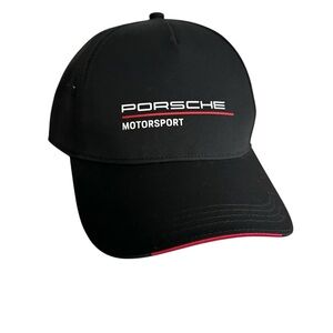 Porsche Motorsport Black Hat Cap Black Red